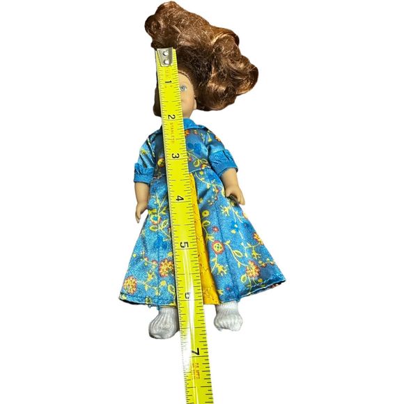 American Girl Mini Doll 6" Small Felicity Merriman Green Eyes Blue Dress - Picture 3 of 15